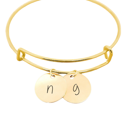 Gold Initial Bracelet Personalized with Names