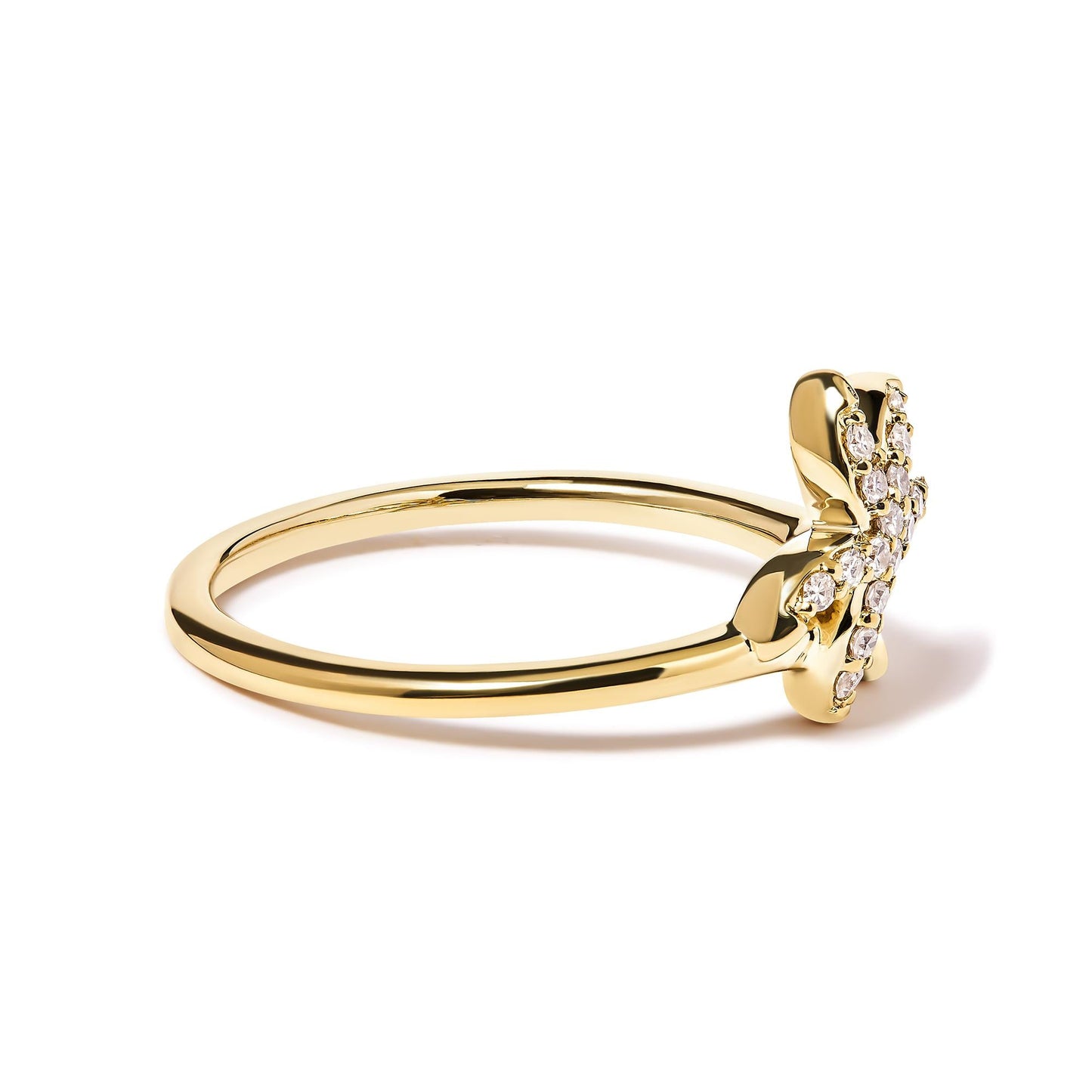 Diamond Palm Tree Statement Ring