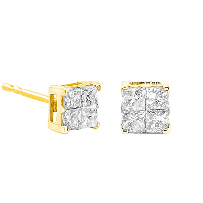 Princess-Cut 1 ct. Diamond Stud Earrings