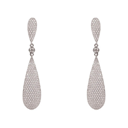 Long Drop Earrings Silver