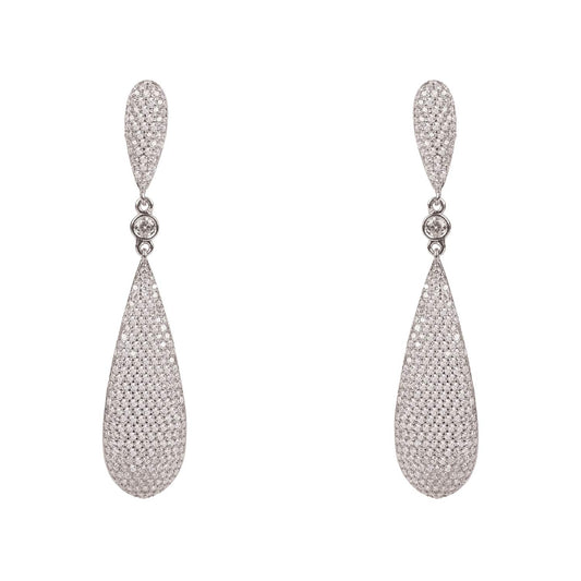 Long Drop Earrings Silver