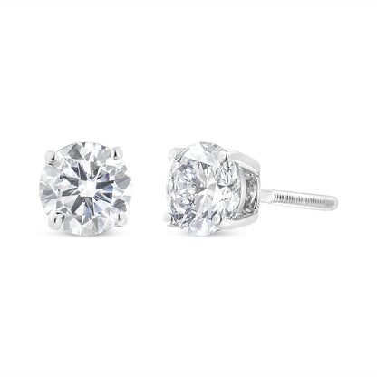 Lab Grown 1 1/2 Cttw Diamond Solitaire Stud Earrings With Screwbacks