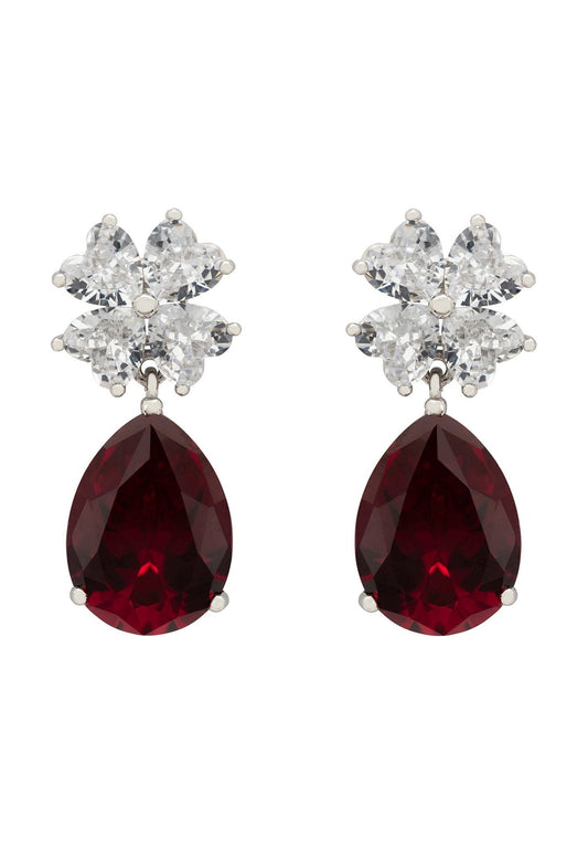 Ruby Teardrop Earrings