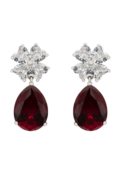 Ruby Teardrop Earrings