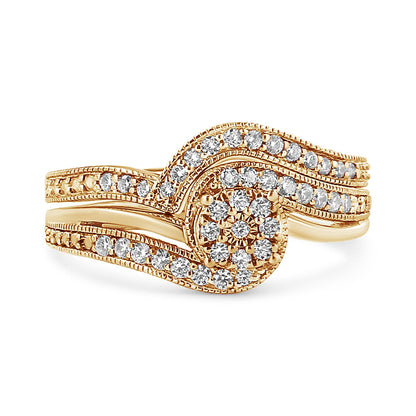 Vintage-Style Bridal Set Ring and Band