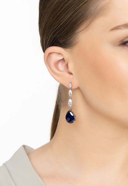 Tanzanite Teardrop Gemstone Earrings