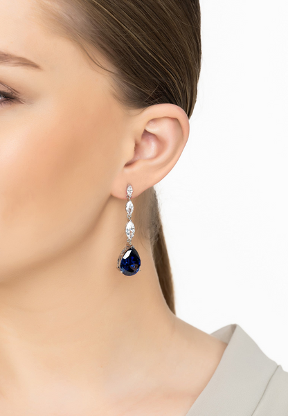 Tanzanite Teardrop Gemstone Earrings