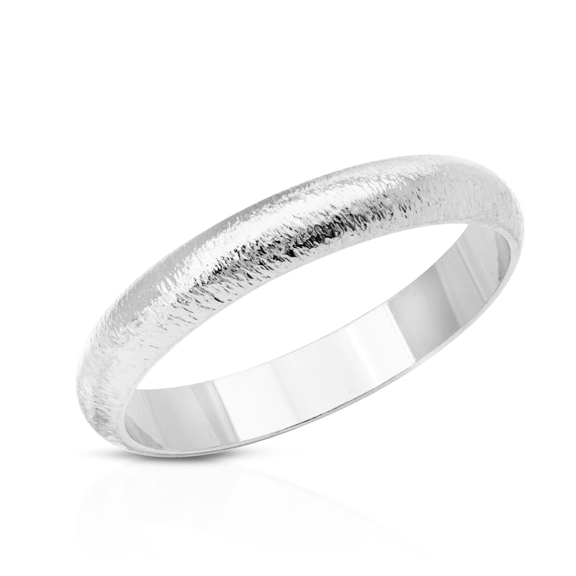 Trinity Ring in Rhodium Silver Finish