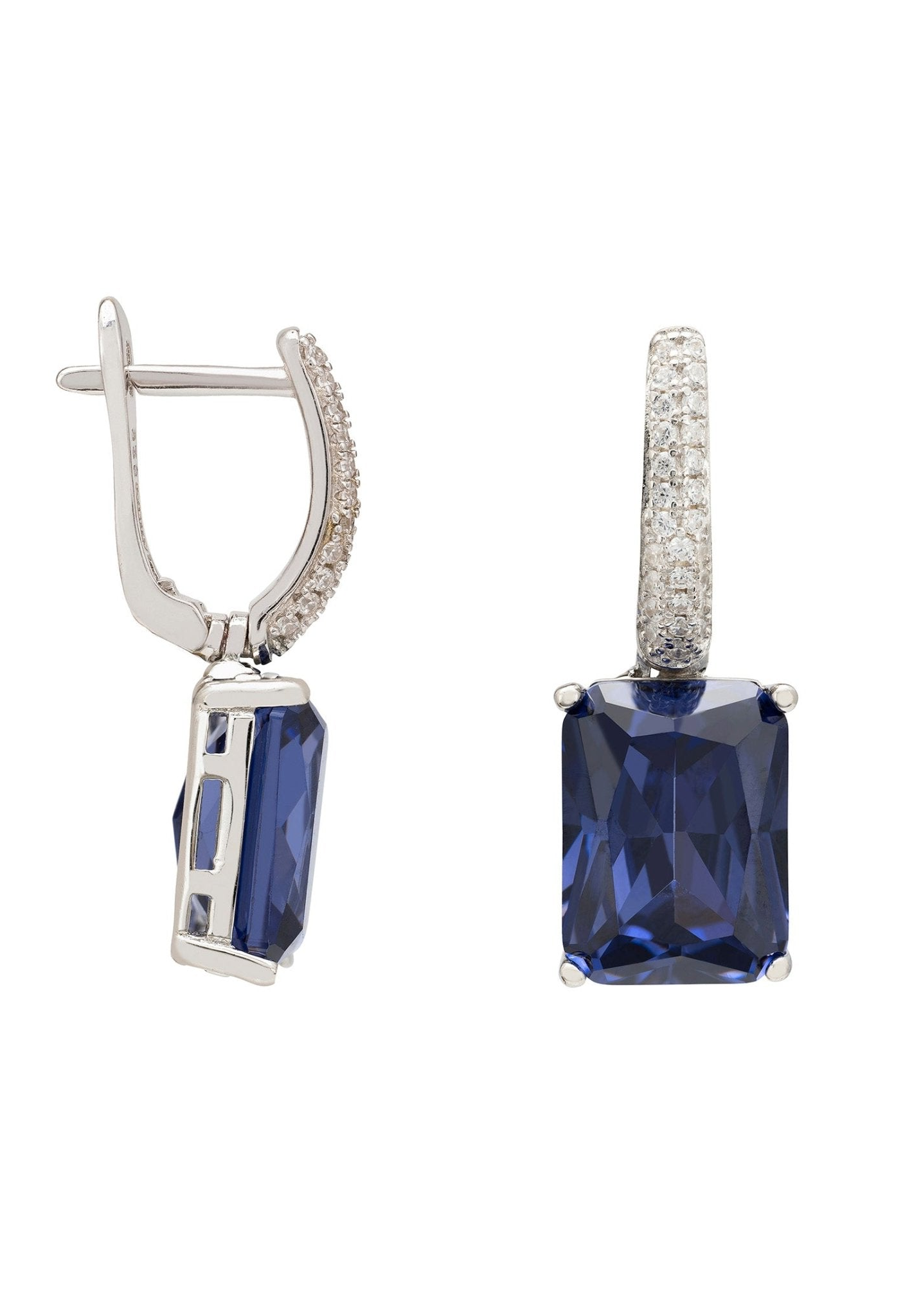 Silver Tanzanite Drop Earrings