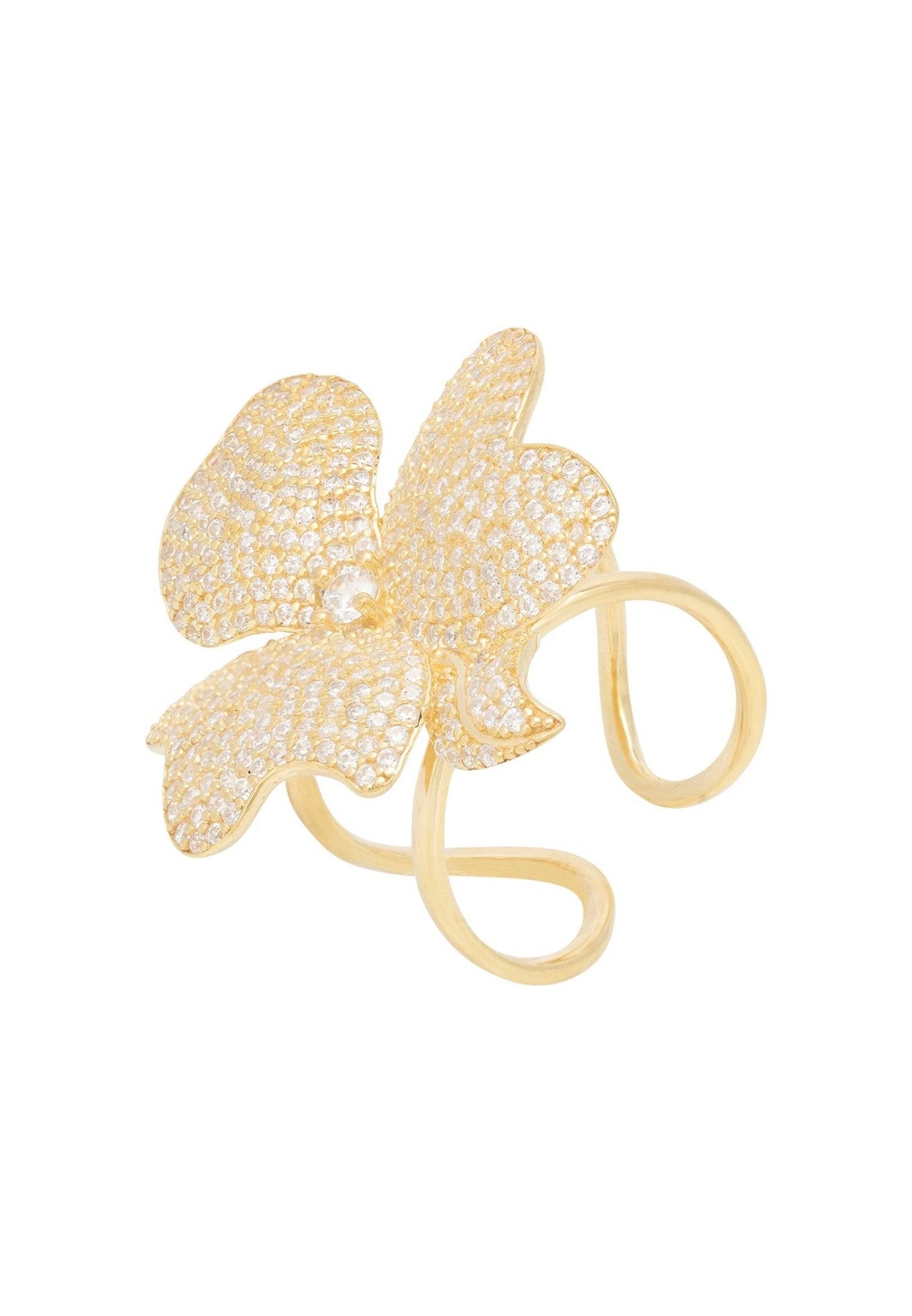 gold flower ring product image
