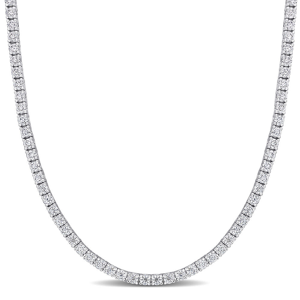 lab Diamond tennis necklace on a white background