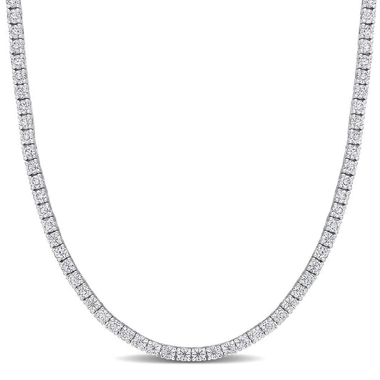 lab Diamond tennis necklace on a white background