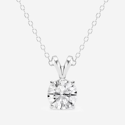 Diamond necklace on a white background