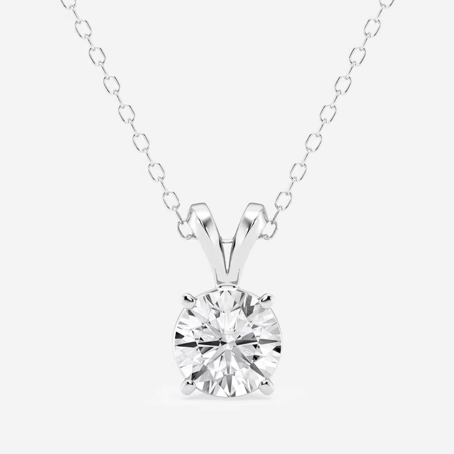 American-Made 0.50 CTW Lab Grown Diamond Solitaire Pendant Necklace