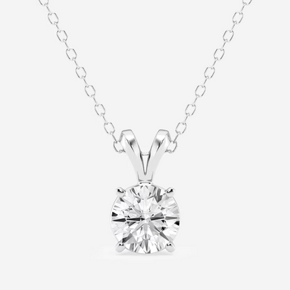 American-Made 0.50 CTW Lab Grown Diamond Solitaire Pendant Necklace