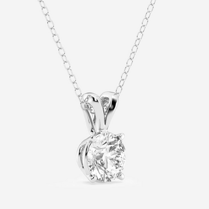 American-Made 0.50 CTW Lab Grown Diamond Solitaire Pendant Necklace