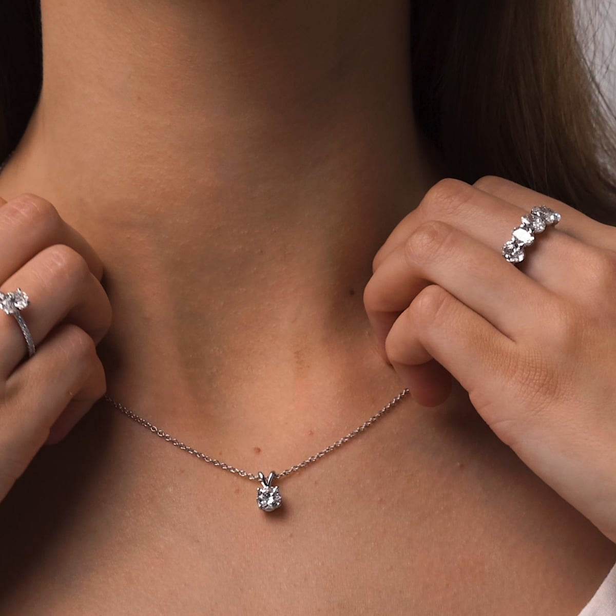 American-Made 0.50 CTW Lab Grown Diamond Solitaire Pendant Necklace