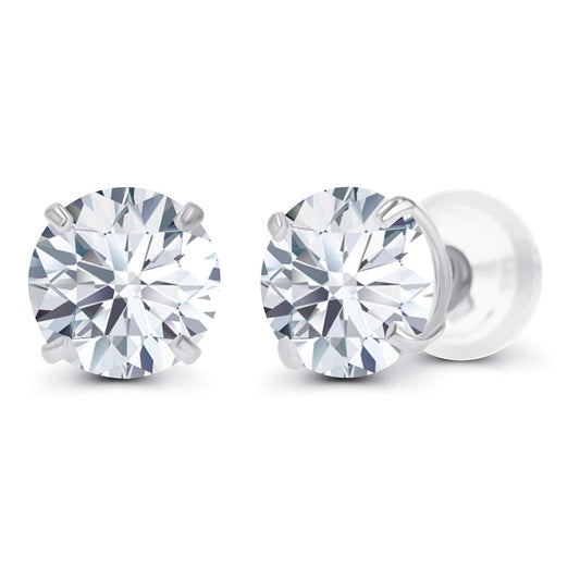2.50 CTW American-Made Lab Grown Diamond Stud Earrings (14K White Gold)