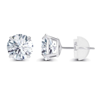 2.50 CTW American-Made Lab Grown Diamond Stud Earrings (14K White Gold)