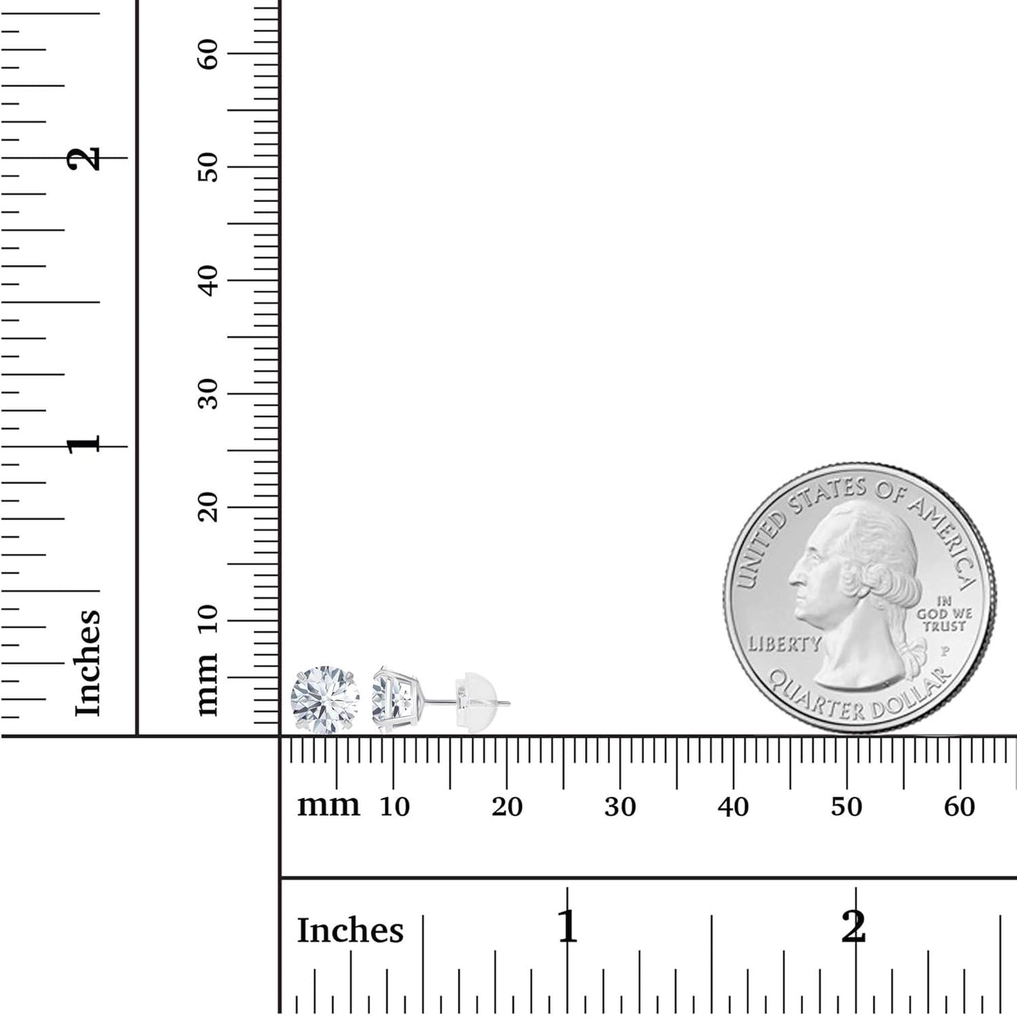 2.50 CTW American-Made Lab Grown Diamond Stud Earrings (14K White Gold)