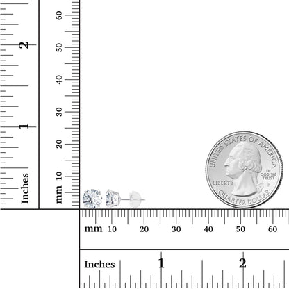 2.50 CTW American-Made Lab Grown Diamond Stud Earrings (14K White Gold)